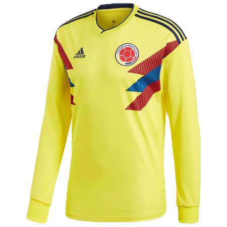 adidas Colombia 2018 World Cup Home Long Sleeve Replica Jersey