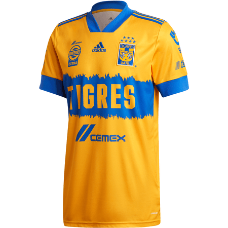 Tigres UANL Liga MX Men's Blue/Gold Short Sleeve Jersey Apertura 2019 New 