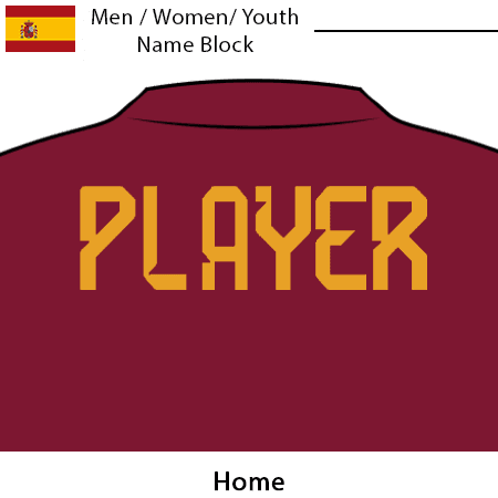 Spain 2022 Men/Women/Youth Name Block