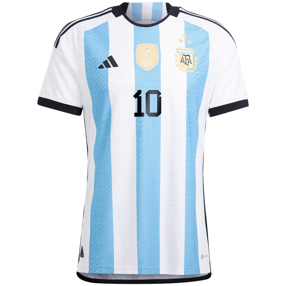 adidas Messi Argentina 2022-23 World Cup 3-Star Men's Home Authentic ...