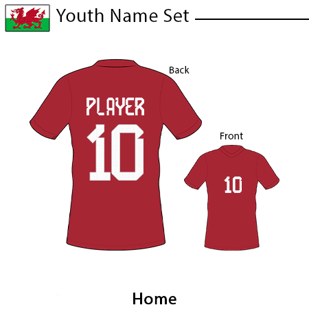 Wales 2022 Youth Name Set