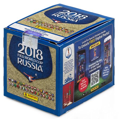 Panini World Cup 2018 Sticker Box 50 Sticker Packs (250 Stickers + Free Album)