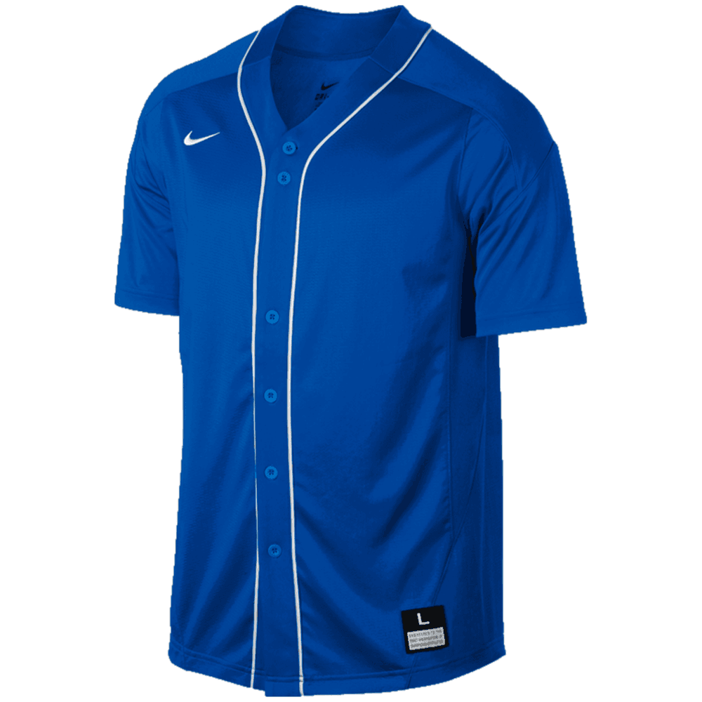 NIKE Boys Vapor Dinger Full Button Baseball Jersey | Navy | Youth 818544  420 NWT