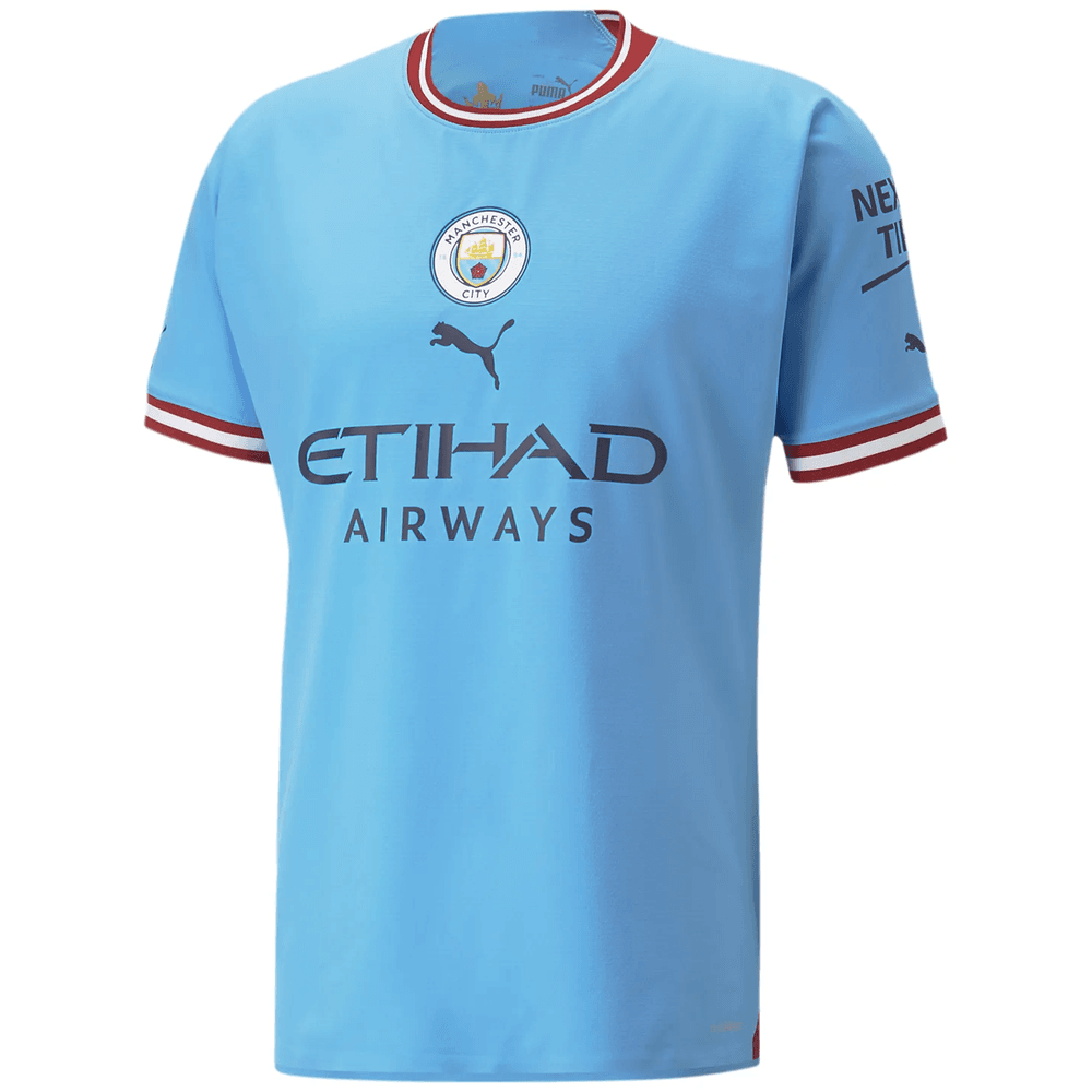  Puma Camiseta de fútbol auténtica del Manchester City 22/23  para hombre (talla XL), Azul/claro : Deportes y Actividades al Aire Libre