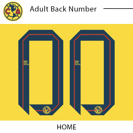 Club America 24-25 Adult Back Number