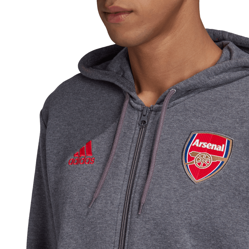 Arsenal 20-21 Sudadera con capucha cremallera de 3 rayas para hombre | TUDN Shop