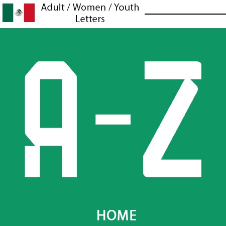Mexico 2022 Adult/Women/Youth Letters