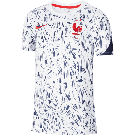 Nike Youth 2020 France Short Sleeve Pre-Match Top