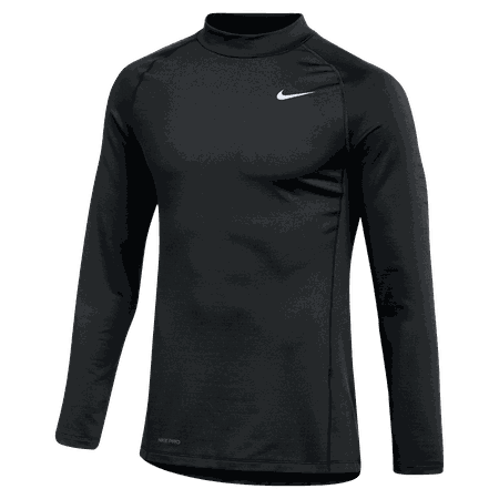 Nike Pro Mens Long Sleeve Mock-Neck Top