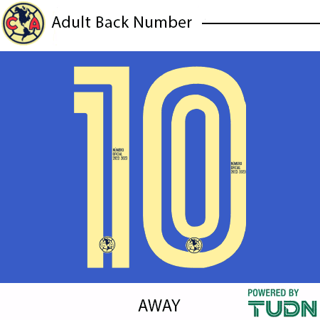 Club America 2022-23 Adult Back Number