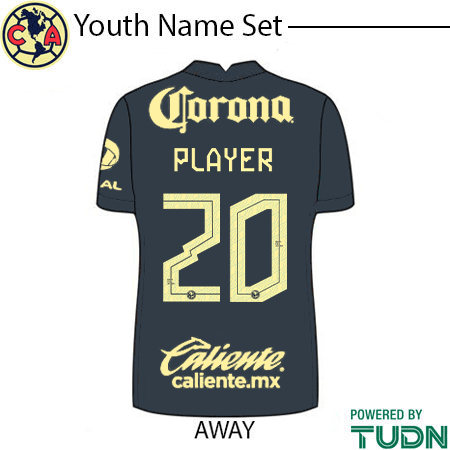 Club America 21-22 Youth Nameset