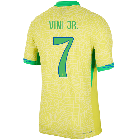 Nike Brazil Mens Home Authentic Match Vini Jr. Jersey