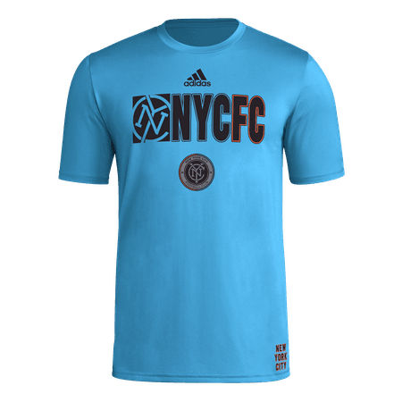 adidas NYCFC Pregame Mens Short Sleeve Tee