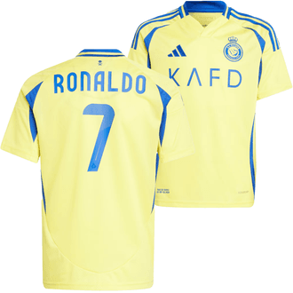 Adidas Al Nassr FC 2024-25 Cristiano Ronaldo Youth Home Stadium Jersey