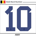 Belgium 2022 Adult Back Number
