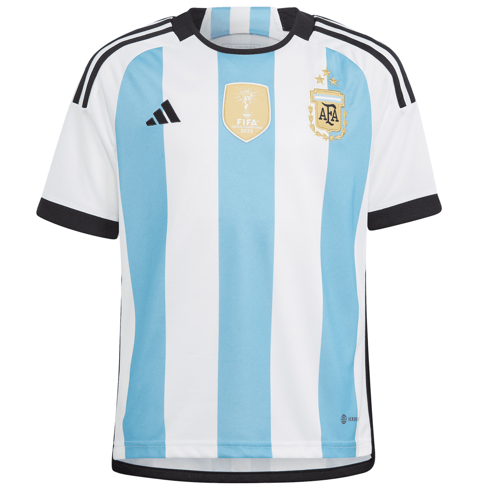 adidas Argentina 2022-23 World 3-Star Youth Home Stadium Jersey WeGotSoccer